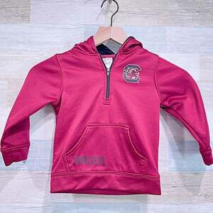 SOUTH CAROLINA GAMECOCKS 1/4 Zip Hoodie Pullover Red Tech Fleece Boys Girls 3T